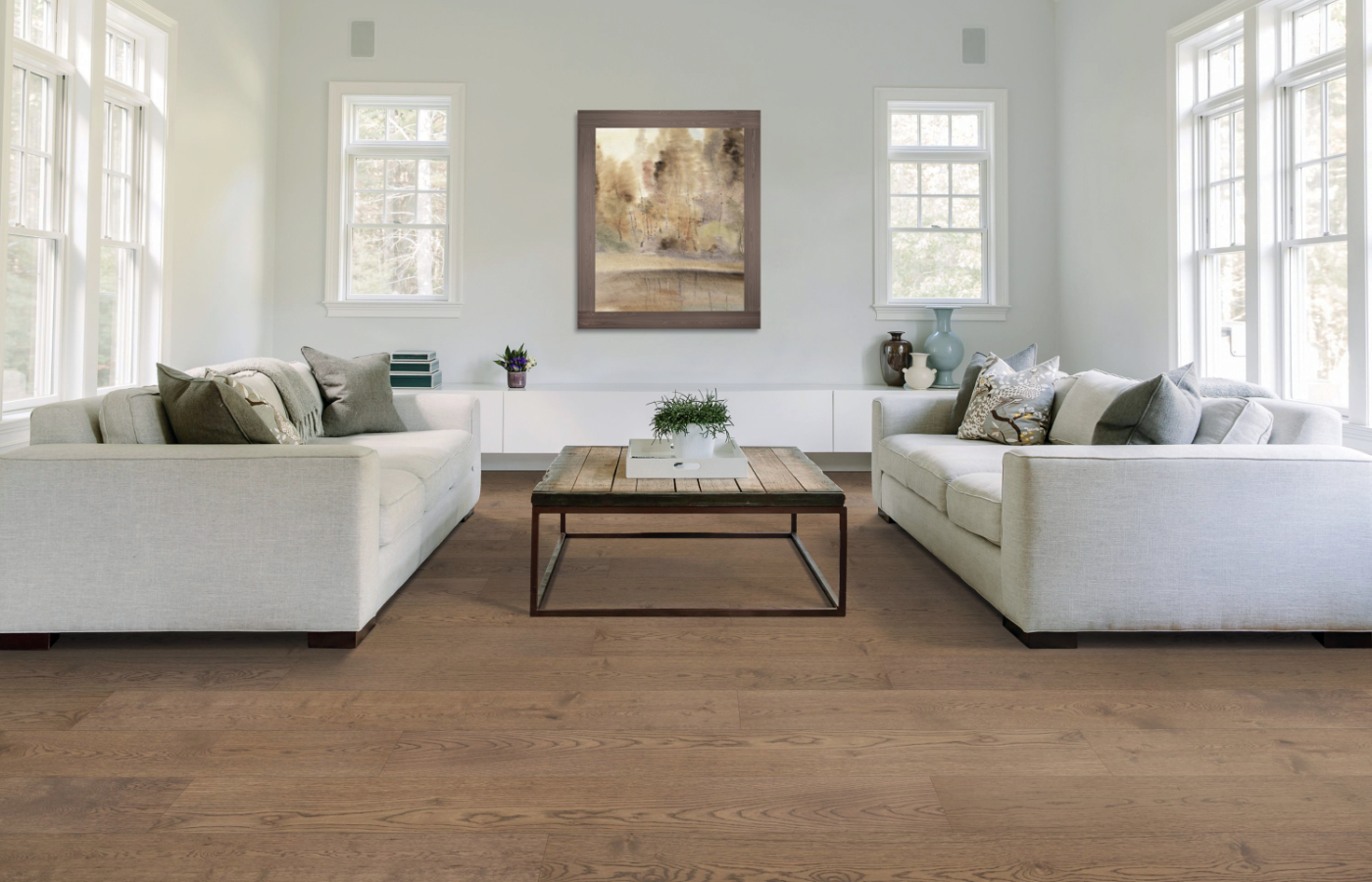 hardwood flooring in living room
